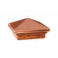 Ufpi Deckorators Maine Ornamental Post Cap, 4 in L, 4 in W, Cedar Wood 72217